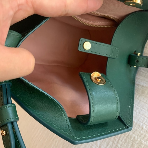 DANSE LENTE
Green Johnny Mini Leather Bucket Bag - Picture 4 of 12